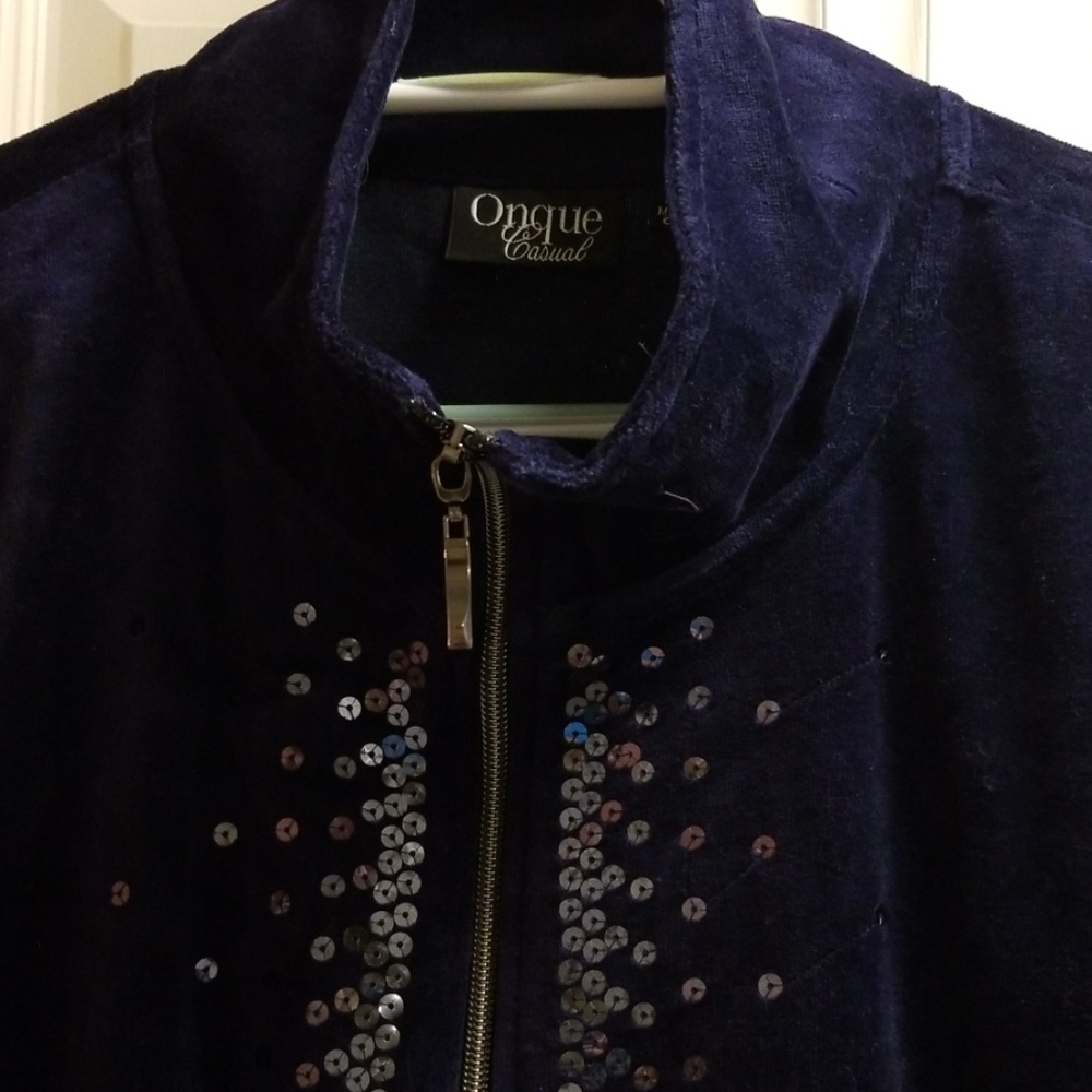 Sparkling velour jacket & pant set